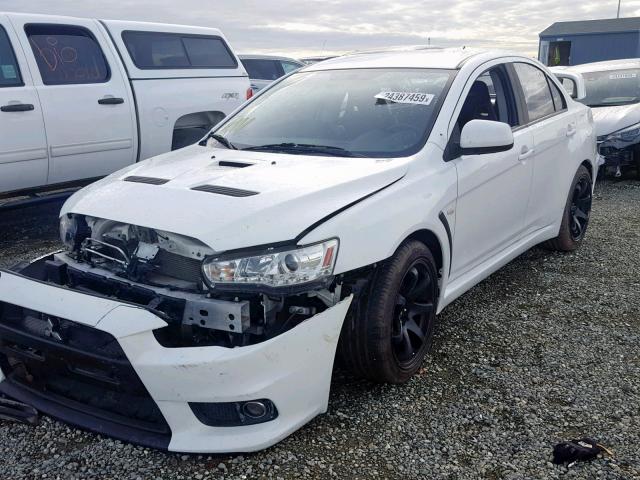 JA3AW86V28U049787 - 2008 MITSUBISHI LANCER EVO WHITE photo 2