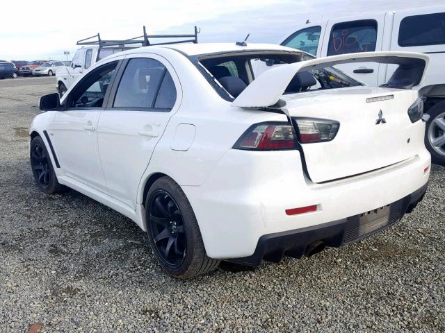 JA3AW86V28U049787 - 2008 MITSUBISHI LANCER EVO WHITE photo 3