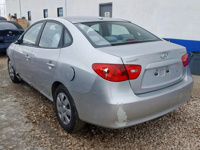 KMHDU46D28U386749 - 2008 HYUNDAI ELANTRA GL SILVER photo 3