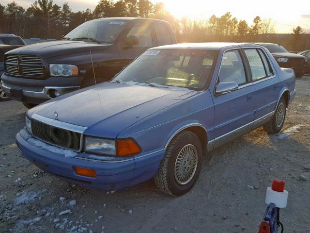 1C3XA36K3PF554201 - 1993 CHRYSLER LEBARON LE BLUE photo 2