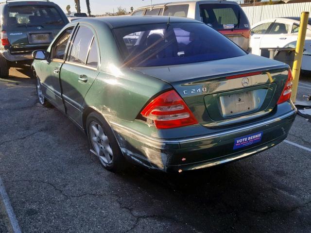 WDBRF61J71F118303 - 2001 MERCEDES-BENZ C 240 GREEN photo 3