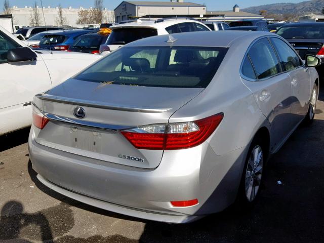 JTHBW1GG2D2027404 - 2013 LEXUS ES 300H SILVER photo 4