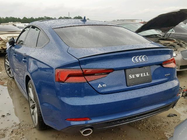 WAUENCF59KA010001 - 2019 AUDI A5 PREMIUM BLUE photo 3