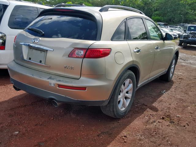 JNRAS08UX5X105360 - 2005 INFINITI FX35 TAN photo 4