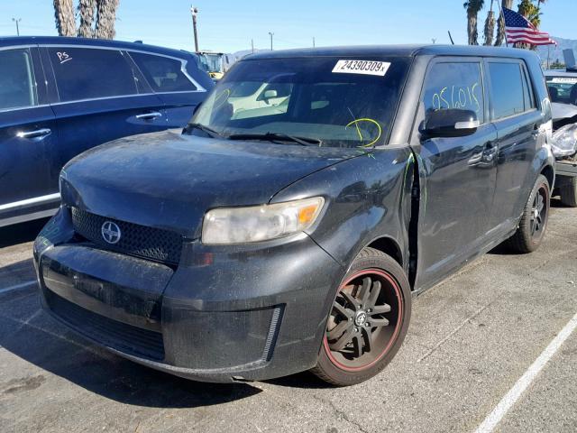 JTLKE50EX81005770 - 2008 TOYOTA SCION XB BLACK photo 2