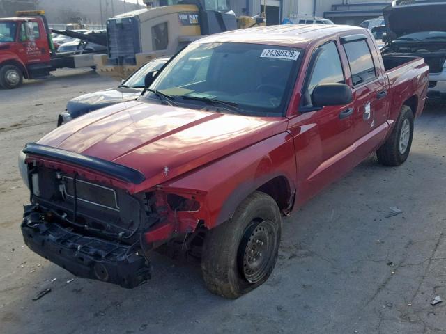 1D7HW48N46S534369 - 2006 DODGE DAKOTA QUA RED photo 2