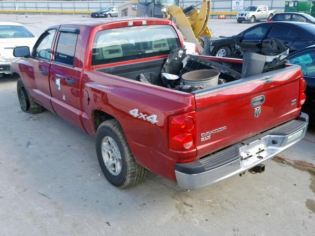 1D7HW48N46S534369 - 2006 DODGE DAKOTA QUA RED photo 3