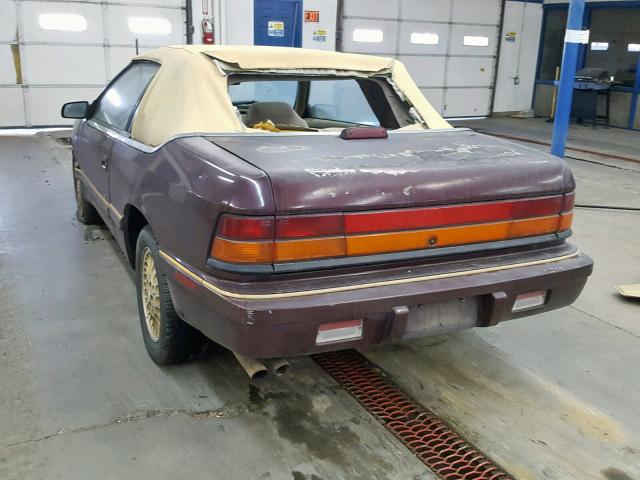 1C3EU4538SF521332 - 1995 CHRYSLER LEBARON GT PURPLE photo 3