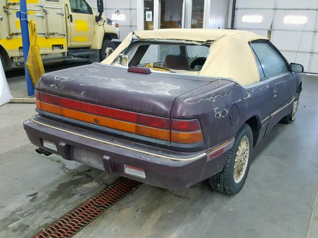 1C3EU4538SF521332 - 1995 CHRYSLER LEBARON GT PURPLE photo 4