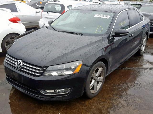 1VWBP7A31CC062187 - 2012 VOLKSWAGEN PASSAT SE BLACK photo 2