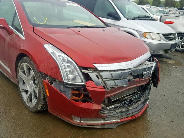 1G6RR1E43EU600786 - 2014 CADILLAC ELR LUXURY RED photo 9