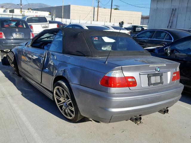 WBSBR93484PK07341 - 2004 BMW M3 GRAY photo 3