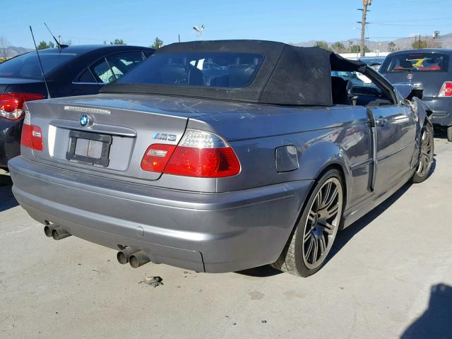 WBSBR93484PK07341 - 2004 BMW M3 GRAY photo 4