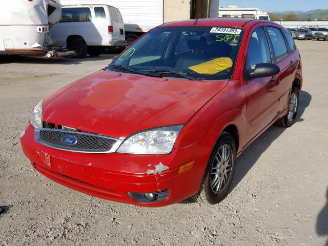 1FAFP37N67W334197 - 2007 FORD FOCUS ZX5 RED photo 2