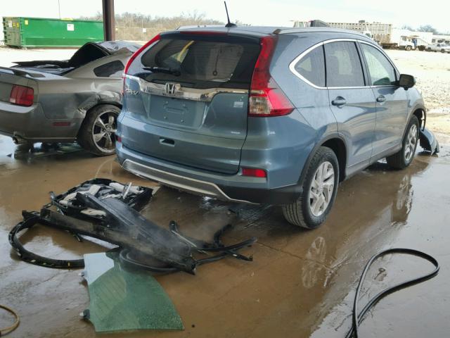 2HKRM3H79GH514327 - 2016 HONDA CR-V EXL BLUE photo 4