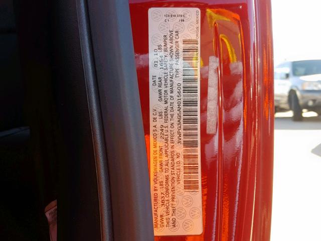 3VWPG3AG5AM015600 - 2010 VOLKSWAGEN NEW BEETLE Qırmızı foto 10