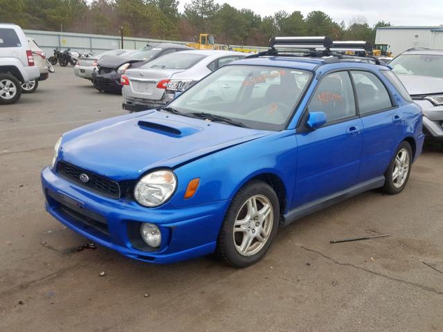 JF1GG29602G816848 - 2002 SUBARU IMPREZA WR BLUE photo 2