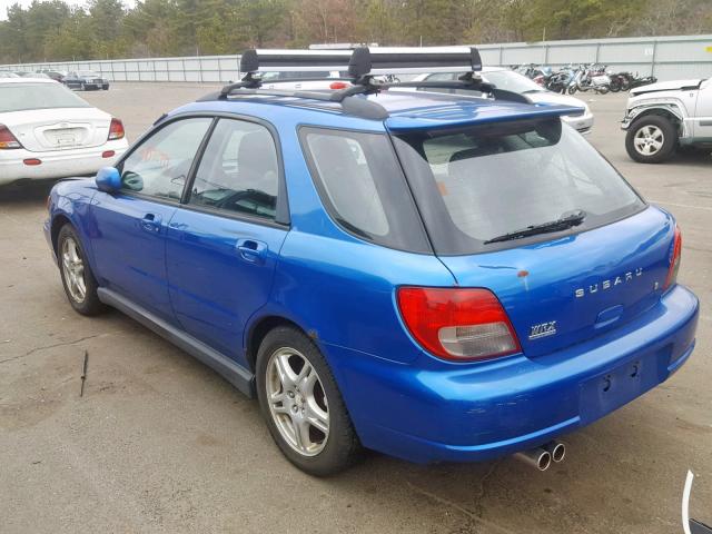 JF1GG29602G816848 - 2002 SUBARU IMPREZA WR BLUE photo 3