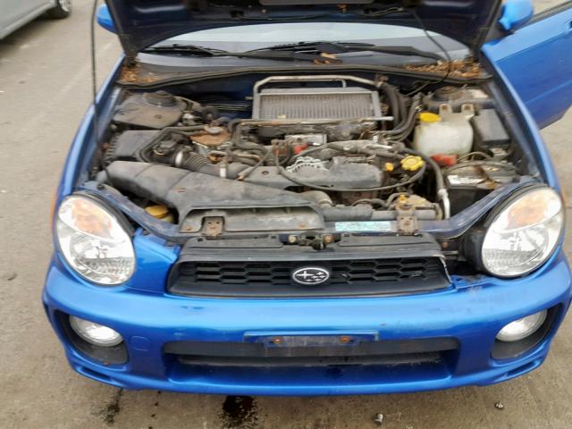 JF1GG29602G816848 - 2002 SUBARU IMPREZA WR BLUE photo 7