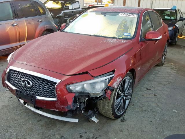 JN1BV7AP5EM689924 - 2014 INFINITI Q50 BASE MAROON photo 2