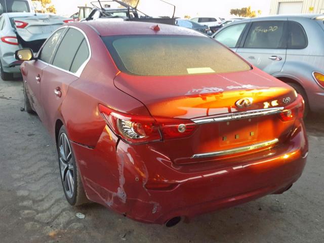 JN1BV7AP5EM689924 - 2014 INFINITI Q50 BASE MAROON photo 3