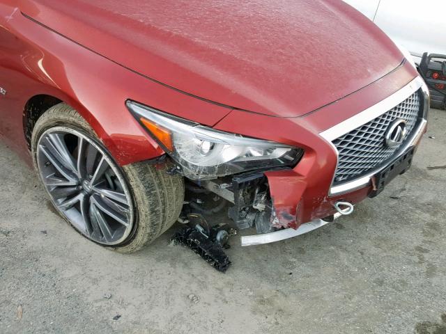 JN1BV7AP5EM689924 - 2014 INFINITI Q50 BASE MAROON photo 9