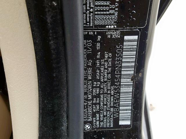 WBAEW53454PN33505 - 2004 BMW 330 XI BLACK photo 10