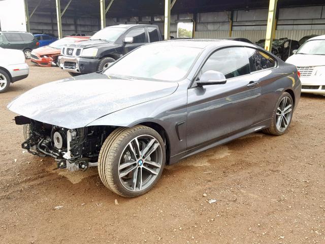 WBA4W7C51KAG52574 - 2019 BMW 440I GRAY photo 2