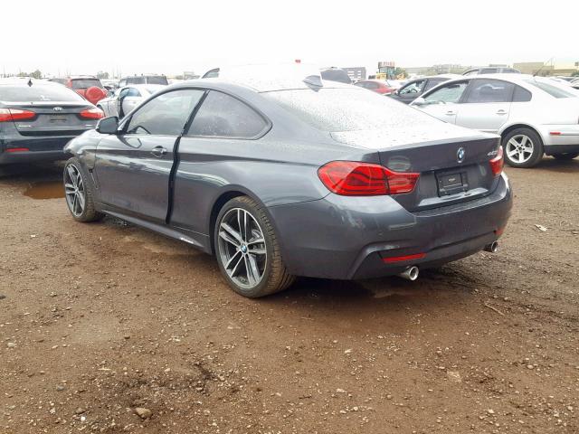 WBA4W7C51KAG52574 - 2019 BMW 440I GRAY photo 3