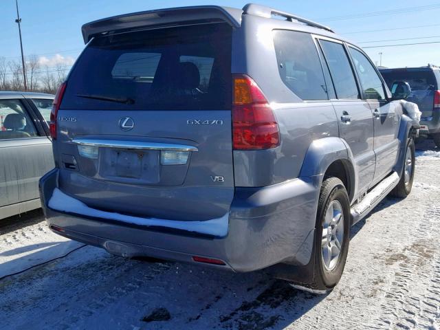 JTJBT20X850084131 - 2005 LEXUS GX 470 BLUE photo 4