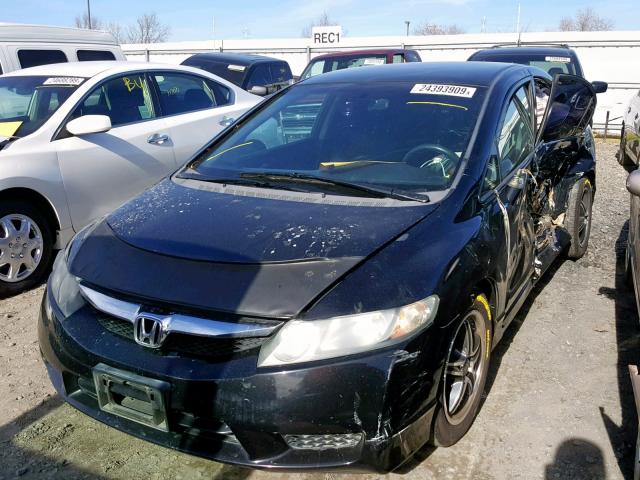 2HGFA1F65AH508844 - 2010 HONDA CIVIC BLACK photo 2