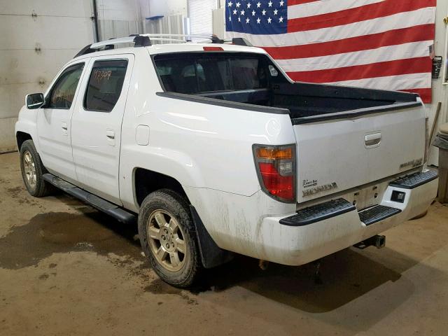 2HJYK16598H510047 - 2008 HONDA RIDGELINE WHITE photo 3