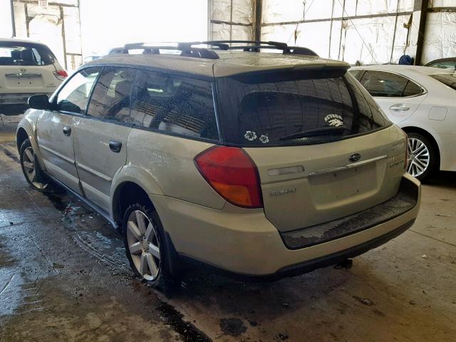 4S4BP61C567356584 - 2006 SUBARU LEGACY OUT GOLD photo 3