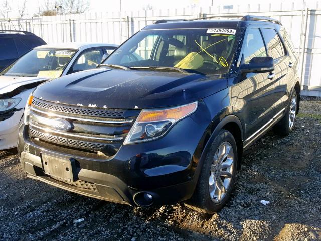 1FMHK8F82BGA18689 - 2011 FORD EXPLORER L BLACK photo 2