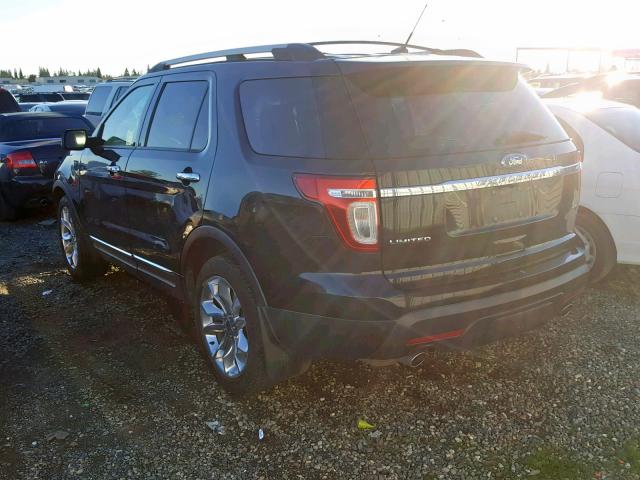 1FMHK8F82BGA18689 - 2011 FORD EXPLORER L BLACK photo 3