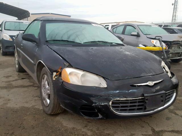 1C3EL45X02N322674 - 2002 CHRYSLER SEBRING LX BLACK photo 1