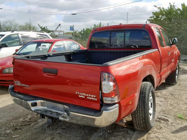 5TETU62N59Z667236 - 2009 TOYOTA TACOMA PRE RED photo 4