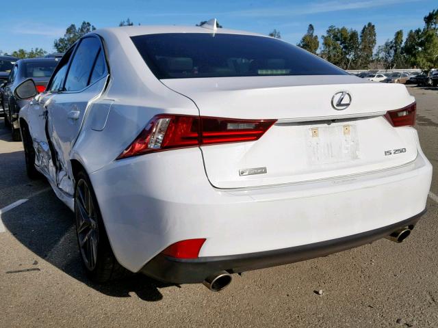 JTHBF1D23F5078162 - 2015 LEXUS IS 250 WHITE photo 3