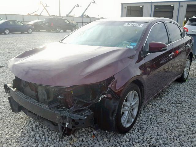 4T1BK1EB6FU145379 - 2015 TOYOTA AVALON XLE BURGUNDY photo 2