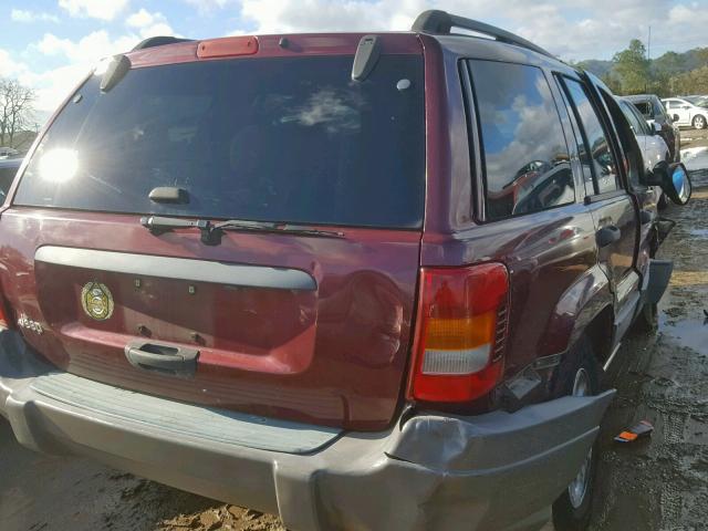 1J4GX48S32C301784 - 2002 JEEP GRAND CHER RED photo 4