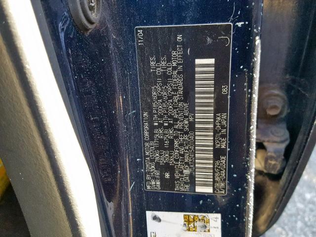 JTLKT324154010400 - 2005 TOYOTA SCION XB 蓝色 照片 10