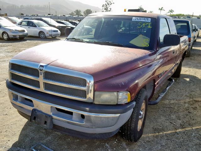 3B7HC13Z61G182066 - 2001 DODGE RAM 1500 MAROON photo 2
