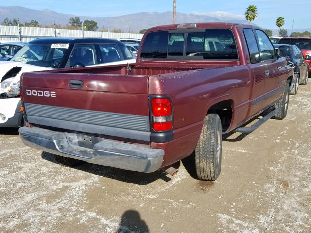 3B7HC13Z61G182066 - 2001 DODGE RAM 1500 MAROON photo 4