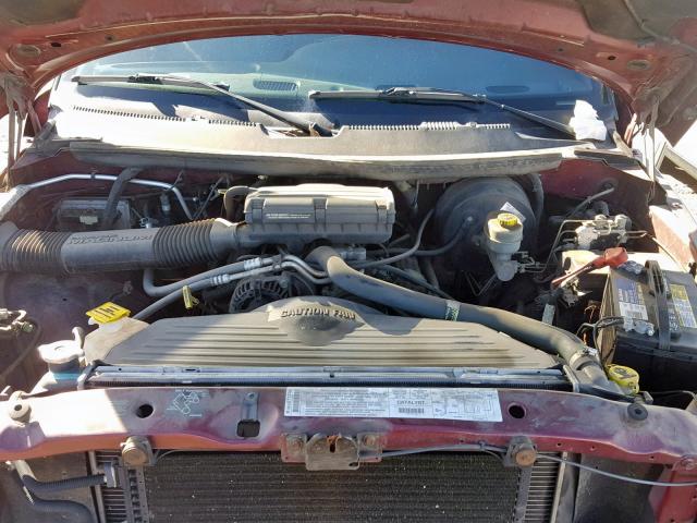 3B7HC13Z61G182066 - 2001 DODGE RAM 1500 MAROON photo 7