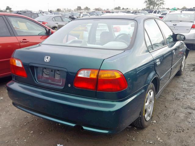 2HGEJ6615XH519803 - 1999 HONDA CIVIC BASE 绿色 照片 4