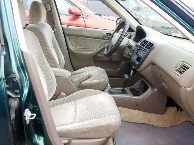 2HGEJ6615XH519803 - 1999 HONDA CIVIC BASE 绿色 照片 5