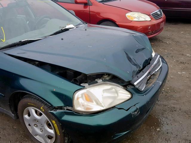 2HGEJ6615XH519803 - 1999 HONDA CIVIC BASE 绿色 照片 9