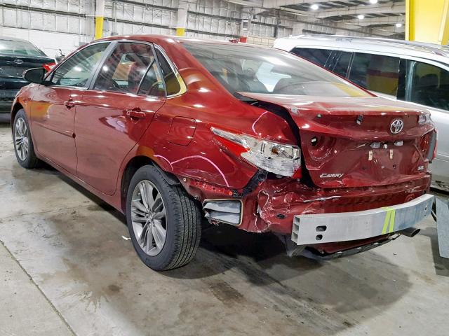 4T1BF1FK4HU649449 - 2017 TOYOTA CAMRY LE RED photo 3