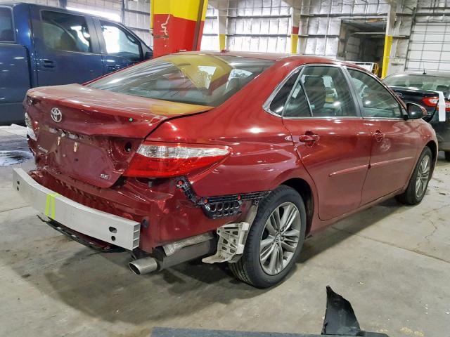 4T1BF1FK4HU649449 - 2017 TOYOTA CAMRY LE RED photo 4