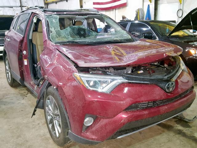 JTMDFREV8JD249620 - 2018 TOYOTA RAV4 LIMIT MAROON photo 1